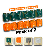 Luxury Color hook Punch Free Six Row Hook (Pack of 2)