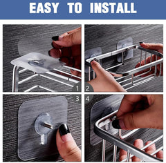 Clear Adhesive Hooks with Threaded Pin (Pack of 10)