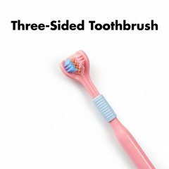 Soft Bristle Three-Sided Toothbrush with Replaceable Heads