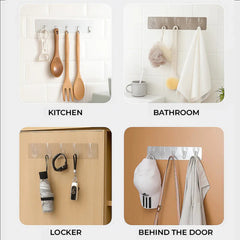 Transparent Silicon Hangor 6 Hooks (Pack of 3)