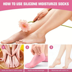 4 Pcs Silicone Moisturizing Socks & Gloves for Foots & Hands Care